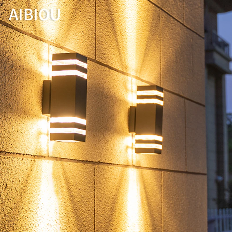 Настенный светильник AIBIOU современный черный из алюминиевого сплава|Уличные