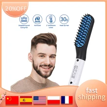 

Beard Straightener Fast Anti Scald Beard Straightening Comb Ceramic Heated Beard Brush 2 Temperature Settings