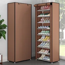 Многослойный нетканый тканевый пылезащитный шкаф для обуви складной портативный сборочный металлический стеллаж для обуви для дома стеллаж для хранения обуви