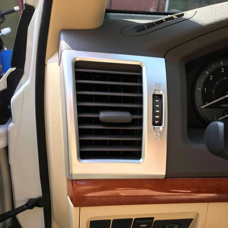 

ABS Matte LHD Car left and right air outlet Cover Trim For Toyota Land Cruiser 200 2013 2014 2015 2016 2017 2018 Car styling