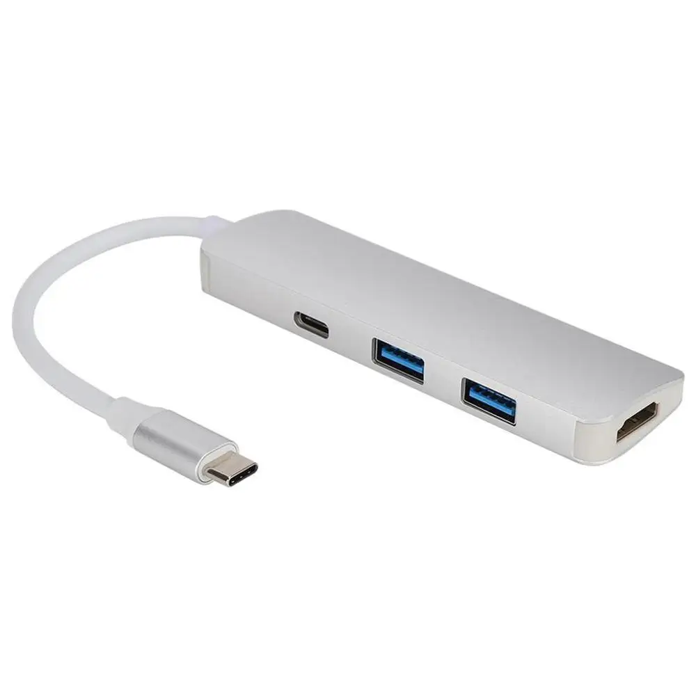 

4 In 1 Usb-C To USB 3.0 HDMI Converter USB 3.1 Splitter Pd Hub Adapter Portable Usb-C To Type-C HDMI USB Splitter