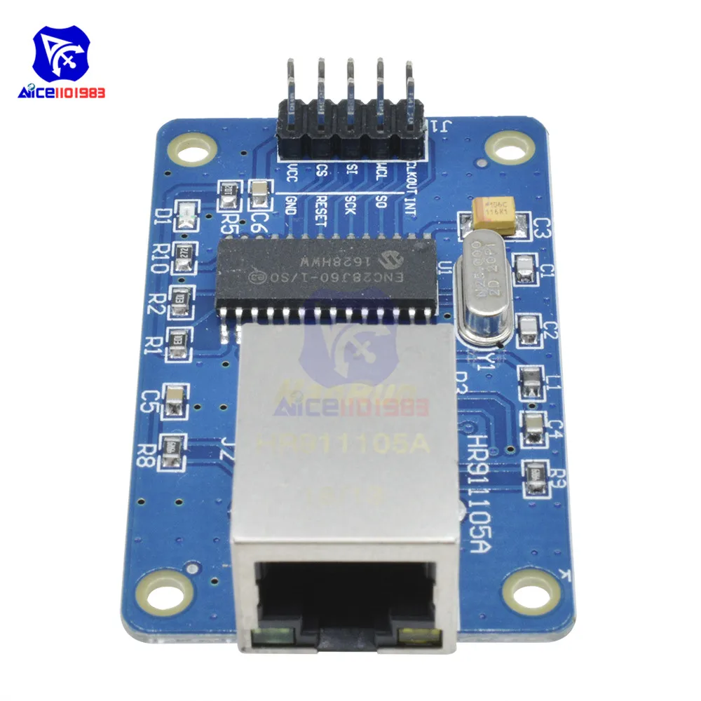 Сетевой модуль diymore ENC28J60 LAN сеть Интернет щит 25 МГц Кристалл AVR 51 LPC STM32 для Arduino Nano