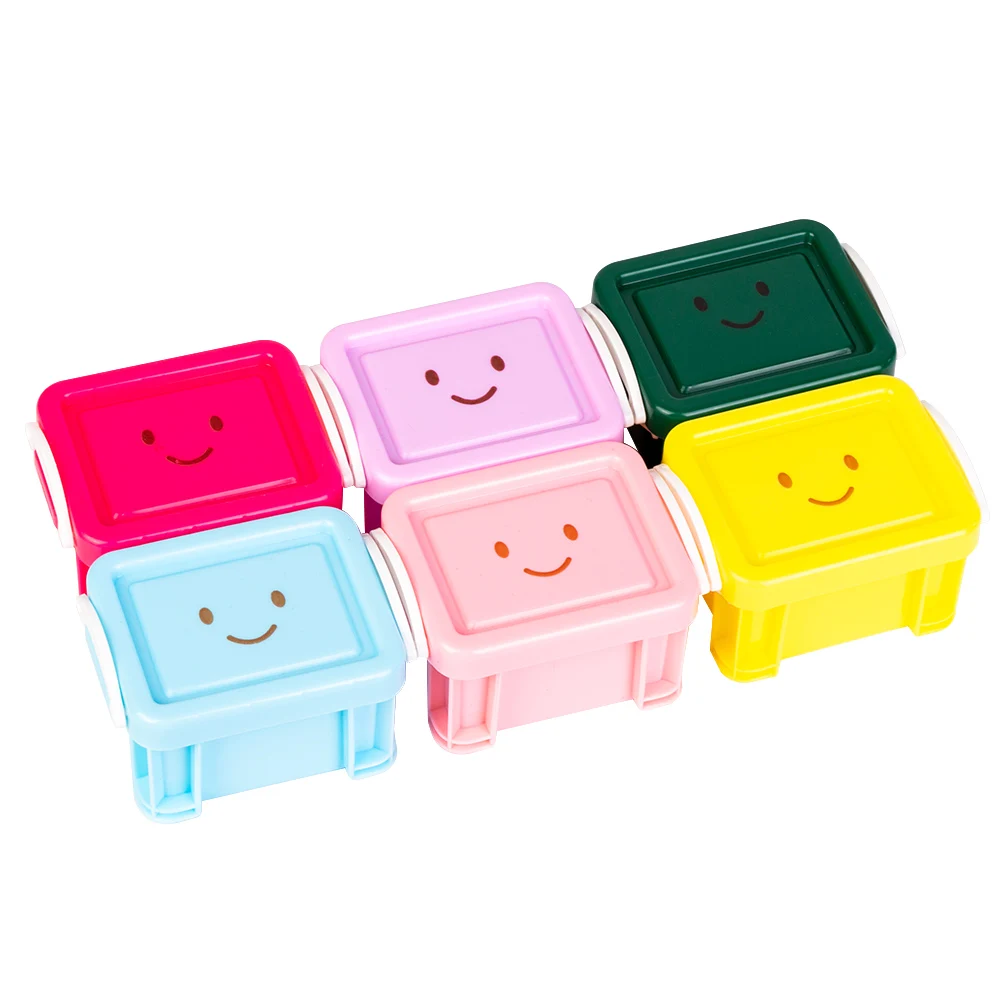 Dmoley, 6 цветов, коробка для дизайна ногтей, держатель для удаления ватных дисков, контейнер для хранения косметики, прозрачные отсеки, держатель для дизайна ногтей, Органайзер