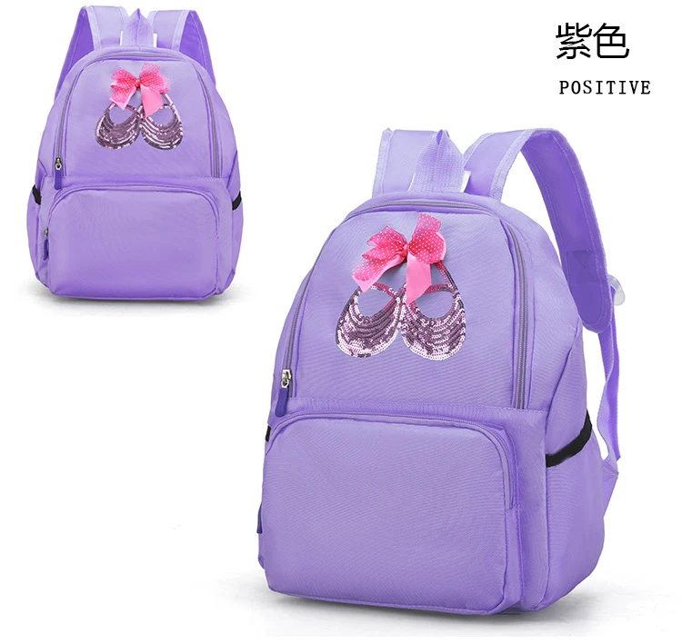 Балетный рюкзак Танцевальная сумка танцевальные сумки для детей девочек Высококачественная Милая сумка - Цвет: Фиолетовый
