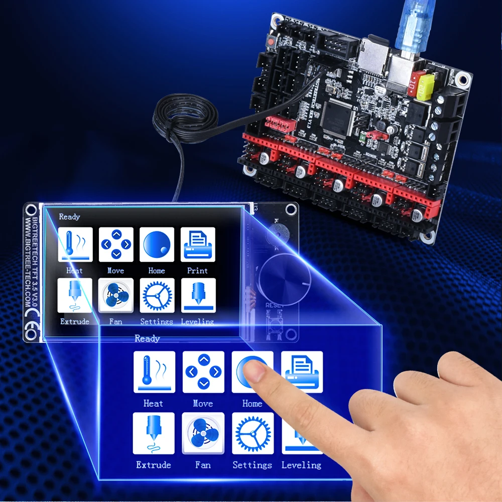 BIGTREETECH SKR V1.3 32 бита доска Smoothieboard+ TFT35 V3.0+ 5 шт. TMC2130 SPI TMC2208 TMC2209 UART vs MKS GEN L части 3d принтера