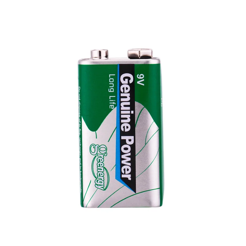 Alkaline Battery Disposable Battery 9v 6F22 Battery Super Heavy Duty Zn/MnO2 Dry Batteries For Infrared Electronic Thermometer Wireless Microphones Toy KTV Dry Cell