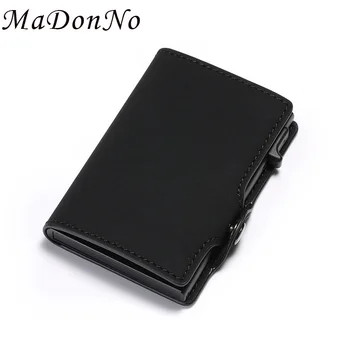 

Smart Rfid Card Holder Men Wallets Money Bag Male Vintage Black Short Purse 2019 Small Leather Slim Wallets Mini Wallets Thin