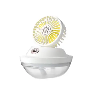 

Adoolla 3 In 1 Air Humidifier with LED Night Light and Mini Fan USB Rechargeable Desktop Mini Fan