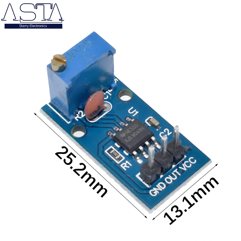 Ne555 Pulse Frequency Duty Cycle Adjustable Module 10khz 200khz Square