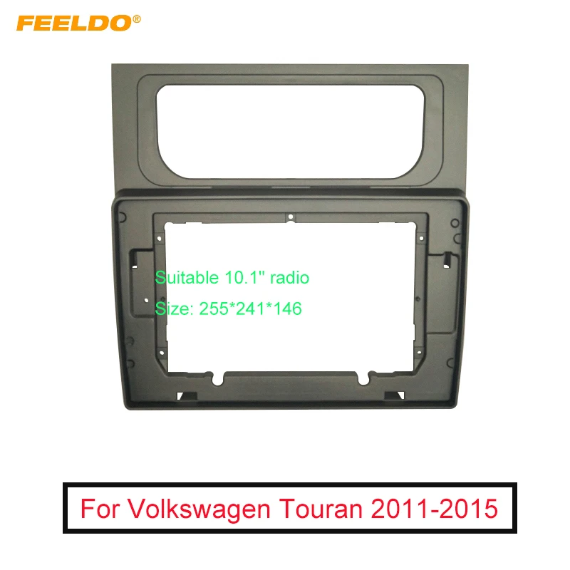 

FEELDO Car Audio 10.1" Big Screen DVD Fascia Frame Adapter For Volkswagen Touran 11-15 2Din Dash Installation Panel Frame Kit