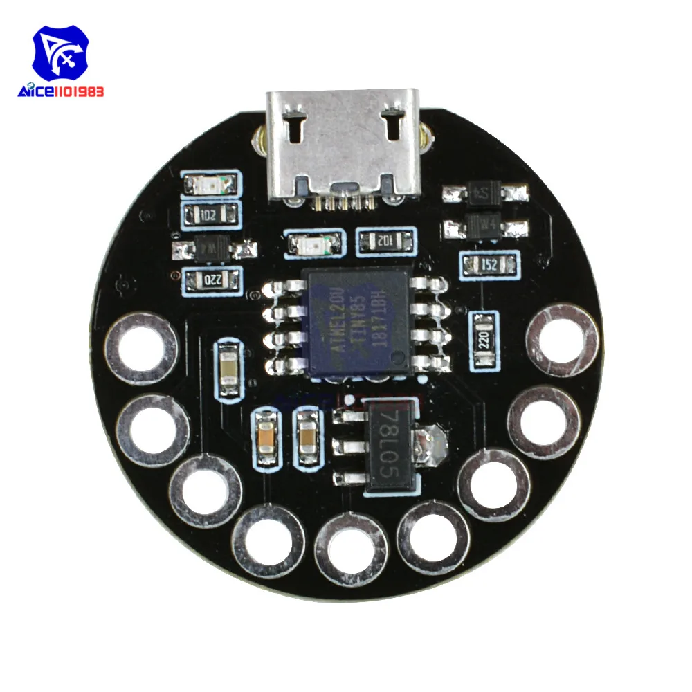 Макетная плата LilyTiny LilyPad ATtiny85 переносной модуль программируемый SRAM Digispark CJMCU
