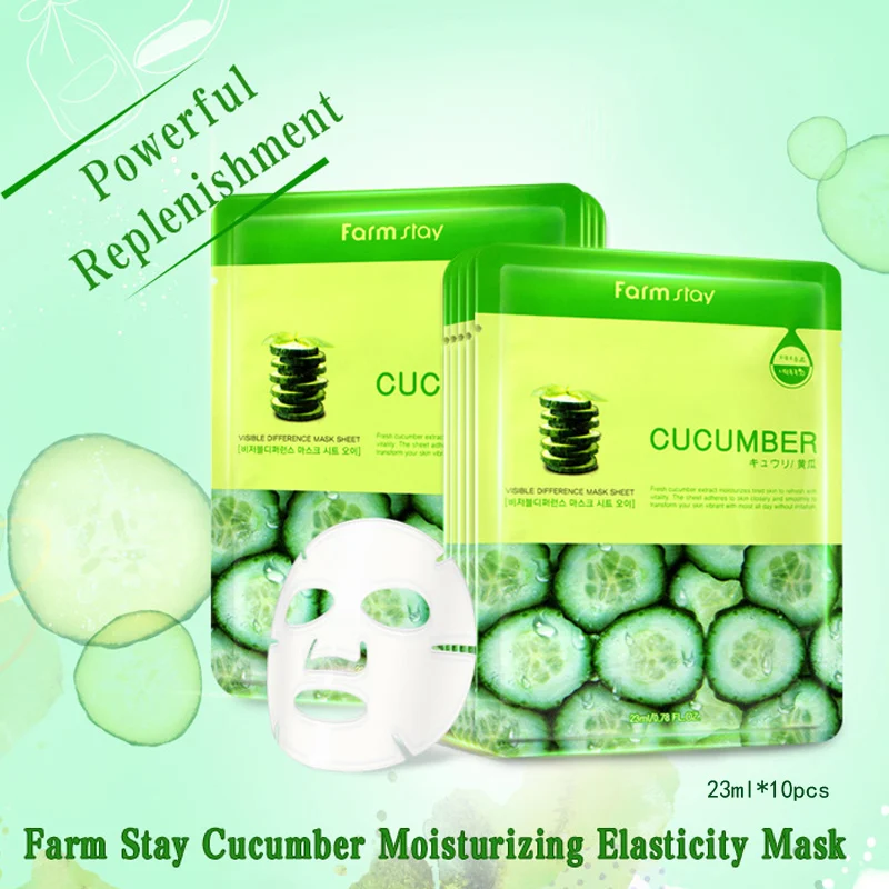 10 шт./лот, корейская косметика, маска для лица Farm Stay, Смешанная упаковка, 8 видов, увлажняющая маска для лица
