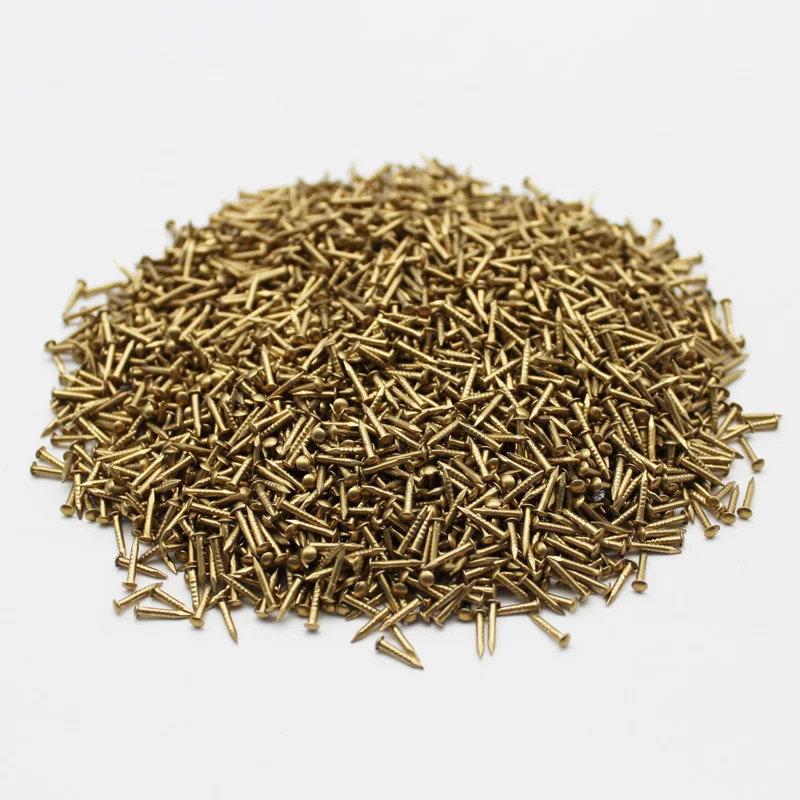 

1000pcs Shank Diameter 1.2mm Length 8mm Solid Brass Brads Nails Small Head Pins