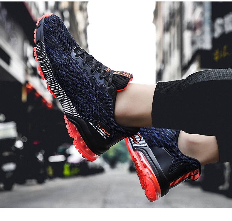 Мужские новые дышащие кроссовки для бега на открытом воздухе с воздушной подушкой для спорта, бега, ходьбы, устойчивые низкие резиновые кроссовки