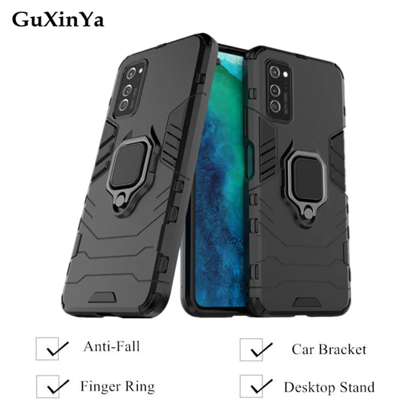 

Phone Case Honor V30 Pro Cases Luxury Armor Magnetic Ring Back Cover For Huawei Honor V30 Pro Funda Honor V30 Pro Coque 6.57