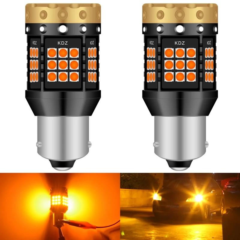 2 шт. нет Hyper Flash 1156 BA15S P21W BAU15S PY21W T20 7440 светодиодная сигнальная Поворотная лампа светильник лампы Янтарный, оранжевый Canbus Error Free светодиодов - Испускаемый цвет: bau15s py21w