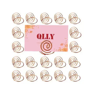 

Wire Shape Place Card Holder Stands, Table Name Number Holders, Paper Menu Picture Memo Note Photo Clip Holder Food Signs for We