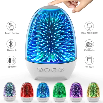 

Outdoor Bluetooth Speaker AUX Speakers for Computer Subwoofer MP3 Player with Color LED Light, Soundbar for Xiao mi Note 8 Phone