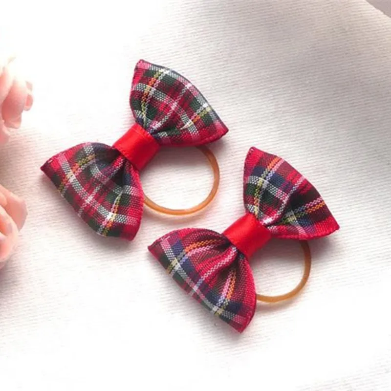 100 шт./лот ручной работы плед собака бант для собак аксессуары лента кошка собачьи бантики товары для домашних животных