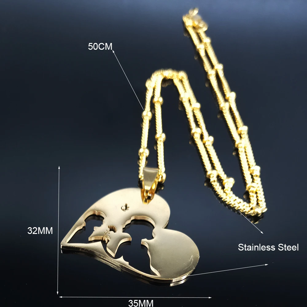 Baby Mom Stainless Steel Necklace Women Gold Color Statement Necklaces Mother’s Day Gift Jewelry kettingen voor vrouwen N3111S01