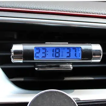

2 in 1 Car Digital LCD Temperature Thermometer Clock Auto Accessories Car Digital Time Clock Air Vent Outlet