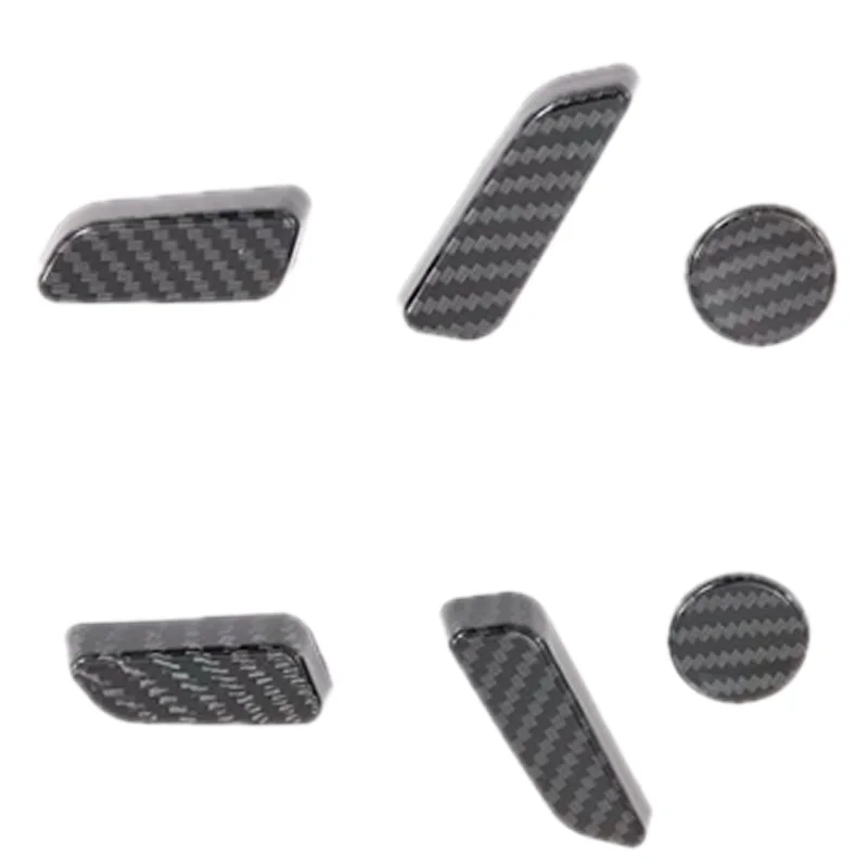 

For Tesla Model 3 2018 2019 Carbon Fiber Car Seat Adjustment Button Switch Interior Decoration Trim Accessories Car Sticker