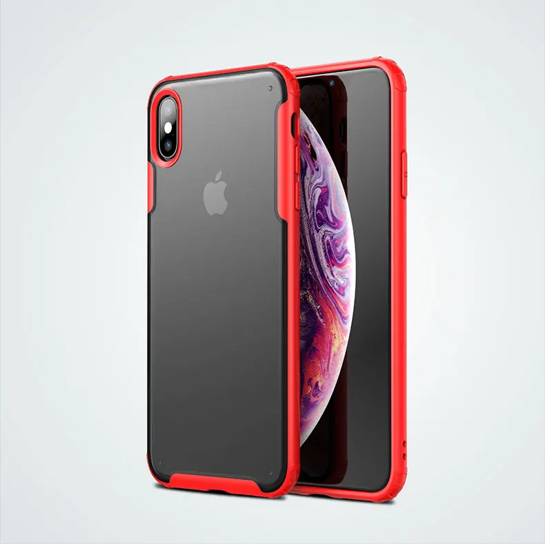 red OUDINI для Apple iPhone XS max, полупрозрачный чехол для iPhone XS max, яркий светильник, Мягкий силикон - Цвет: red