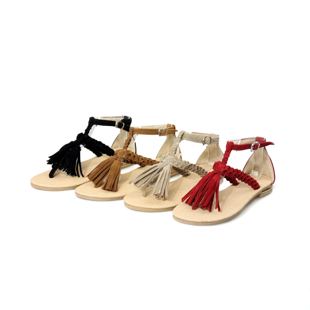 

Large Angle Board Fortune Size Code 33-43 Code Tassels Dull Polish Sandals W7n060008