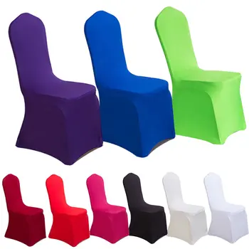 

Universal Chair Covers Stretch Polyester Spandex for Party Weddings Banquet Hotel Decoration Decor JA55