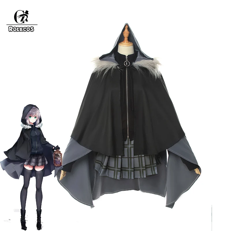 

ROLECO Game FGO Lord El-Melloi II Case Files Cosplay Costume Gray Cosplay Costume Women Uniform Outfit Halloween Cloak Suit