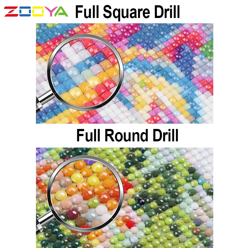 Zooya полный заказ алмазная живопись Стразы фото Алмазная вышивка полный набор Алмазная мозаика квадратная дрель Dz01