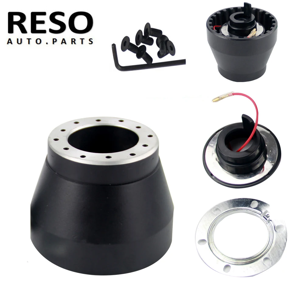 RESO Black Racing Steering Wheel Hub Adapter Boss Kit For BMW E30