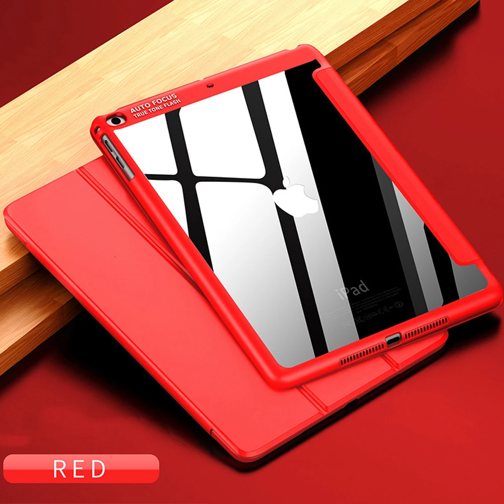 Red Чехол из искусственной кожи чехол для iPad Air 2 Air 1 силиконовый мягкий чехол для IPad 9,7 чехол - Цвет: Red