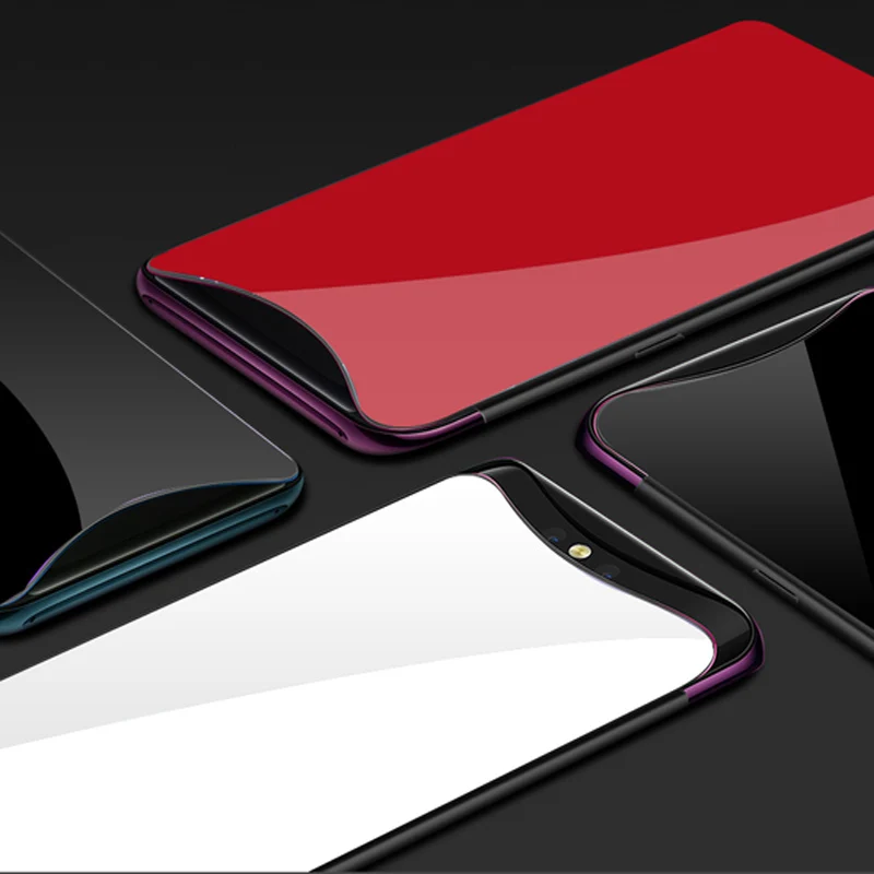 Для OPPO find X case PAFM00 звездное небо закаленное стекло+ края из ТПУ Жесткий чехол для OPPO FindX чехол найти X чехол на корпус телефона