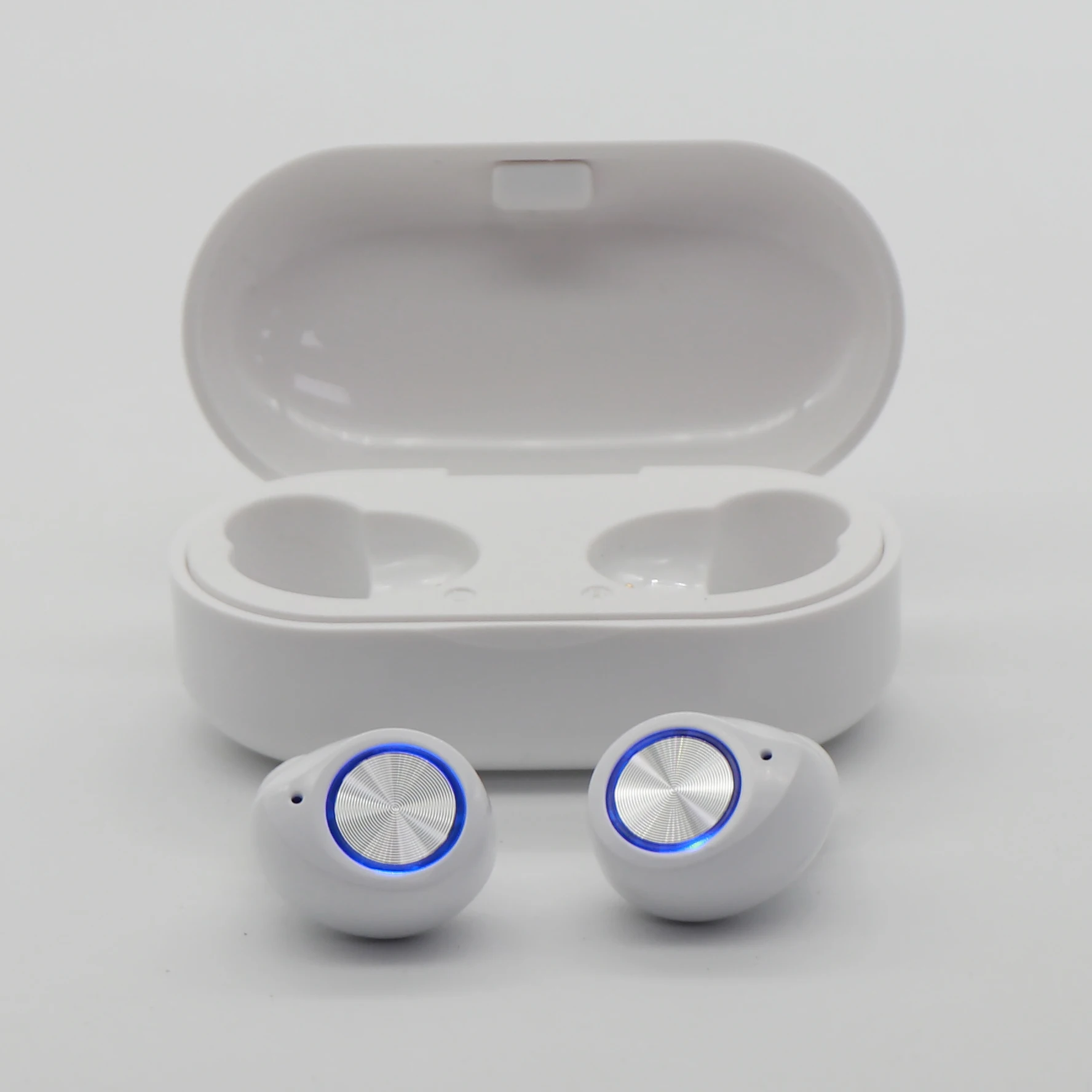 Супер мини наушники Bluetooth наушники V5.0 Спортивная Беспроводная Bluetooth гарнитура Handfree TWS настоящие беспроводные наушники для телефона - Цвет: Белый