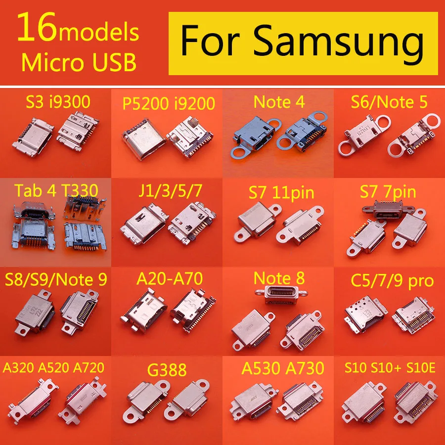 1 шт зарядный Порты и разъёмы для samsung Galaxy S3 i9300 P5200 Note 4 5 8 9 S6 край S7 S8 S9 S10 плюс J1 J3 разъем Micro USB разъем