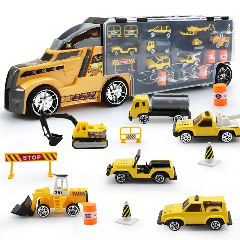 

Children Large Mop Head Truck Dinosaur Transportation Truck Storage Hand Car Model Toy