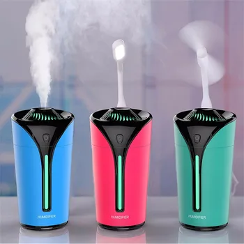 

KBAYBO 2019 170ML New Soild Flame Cup Humidifier Mini USB Mute Desktop Car Air Humidifier with LED Night Light Fan 3 in 1