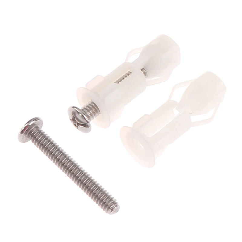 

2PCS Toilet Seat Hinges Screws Universal Replacement Toilet Seat Hinge Set 48mm*18mm