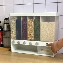 Wand Montierbar Versiegelt Lagerung Box Lebensmittel Kunststoff Behälter Getreide Körner Bohnen Mehl Gläser Feuchtigkeit-Beweis Eimer Küche Artikel