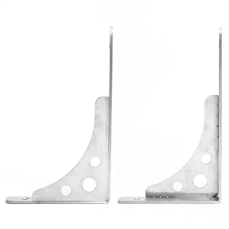 a 2pcs/set Triangle Angle Bracket Wall Mounted Stainless Steel Bearing Shelf - Цвет: a