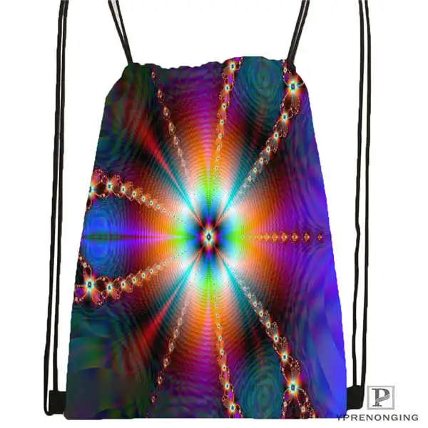 Drawstring Backpack Изготовленная на заказ Мандала-буддистская-@ 2 походная сумка на шнурке для мужчин и женщин милый рюкзак для детей(черная спинка) 31x40 см#20180611-03-144 - Цвет: Drawstring Backpack