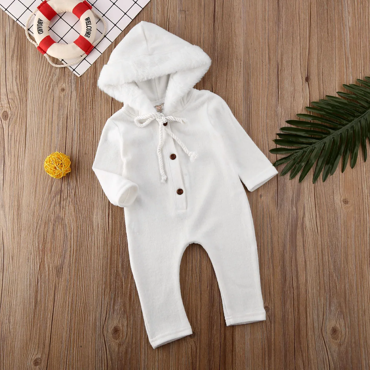 0-24M Infant Newborn Baby Girls Boys Jumpsuit Hooded Warm Baby Rompers Winter Autumn Soft Baby Costumes