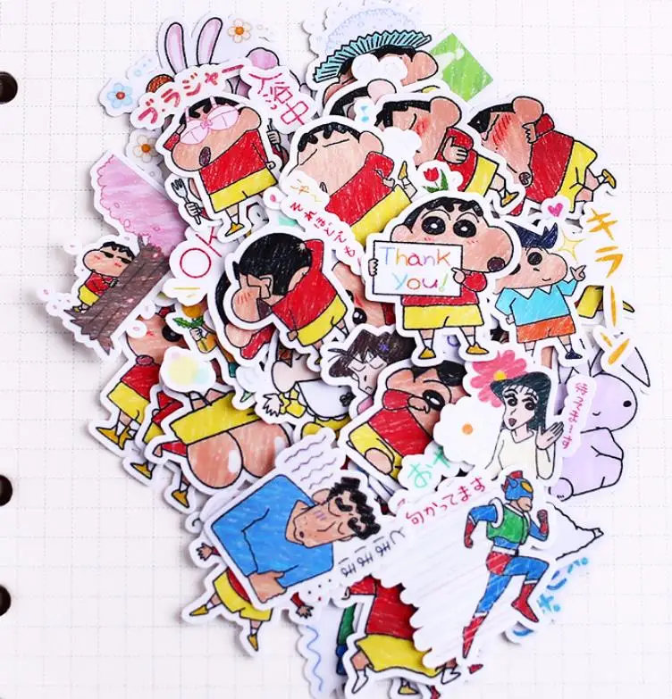 38 шт./упак. Прекрасный Мультфильм Crayon Shin-Chan наклейки Скрапбукинг этикетка-наклейка Дневник стикеры для альбомов классическая игрушка подарок