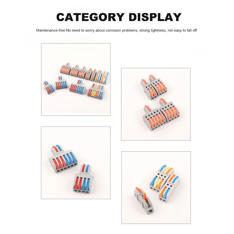 Wire Connector Wire Connector Terminals Electrical Connectors Cable Connector Electrical Connector 5 PCS Quick Wire Cable Connectors