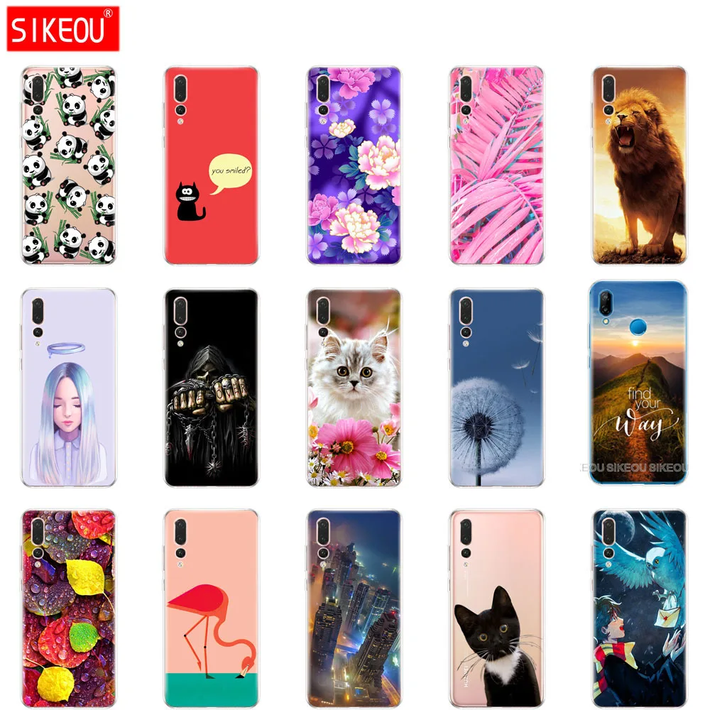 Силиконовый чехол для телефона huawei P20 LITE p20 pro Чехлы задняя крышка huaweiP 20 Lite Coque etui clear leaf|Бамперы| |
