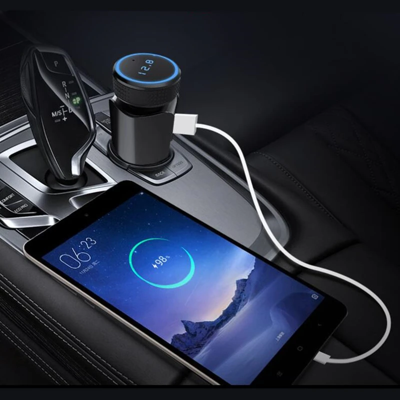 Bluetooth Автомобильный MP3-плеер TF карта формат музыки без потери качества с разъемом подачи внешнего сигнала Aux Выход ресивер FM-передатчик Bluetooth автомобильный набор, свободные руки, 3.4A автомобиля Зарядное устройство