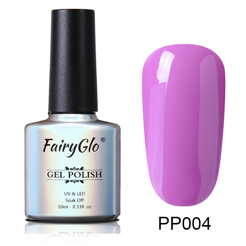 FairyGlo 10 мл телесный Цветной Гель-лак для ногтей, замачиваемый, винно-красная, синяя серия, Гибридный Гель-лак для ногтей, УФ светодиодный Гель-лак для ногтей - Цвет: PP004
