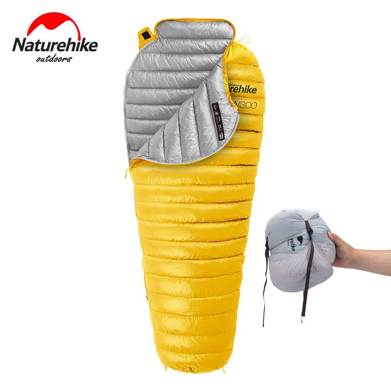 Спальный мешок Naturehike CW300 компактный водонепроницаемый с гусиным пухом | Спорт и