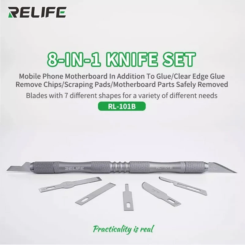RELIFE RL-101B CPU Knife Set Remove Glue Motherboard IC Repair Blade A8 A9 A10 A11 A12 Disassemble Chip Tool | Инструменты